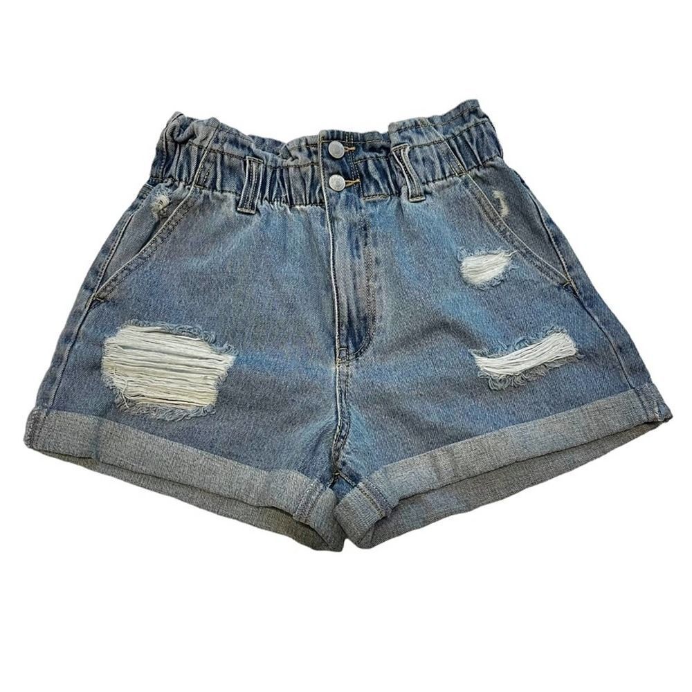 Forever 21 Paper Bag Denim Shorts Large - Picture 9 of 9